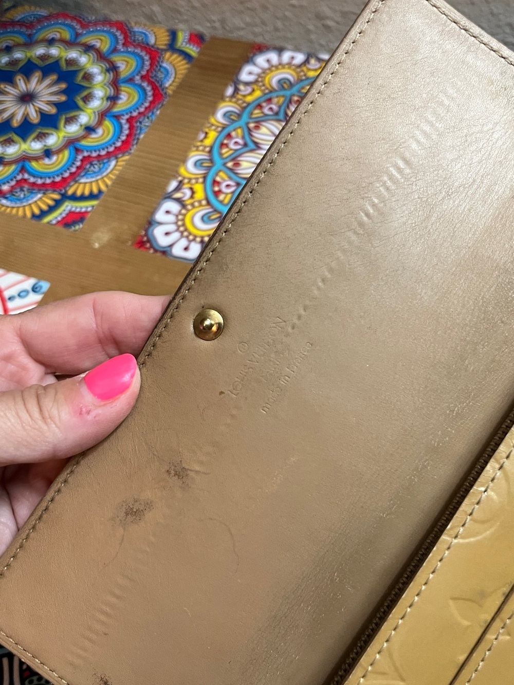 Louis Vuitton Vernis Monogram Shiny Golden Wallet project authentic - Picture 14 of 16